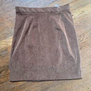 Cute Faux Suede Miniskirt
